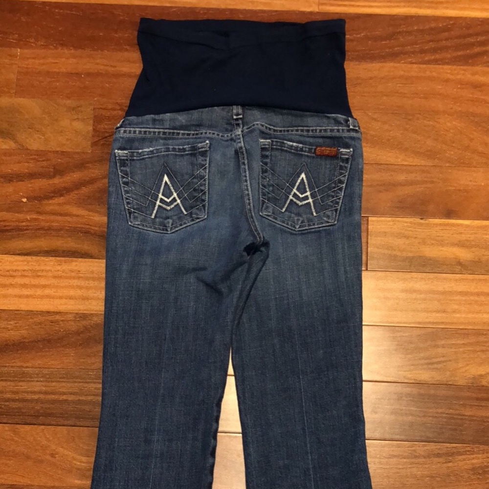 Seven 7 All Mankind Maternity jeans designer pea